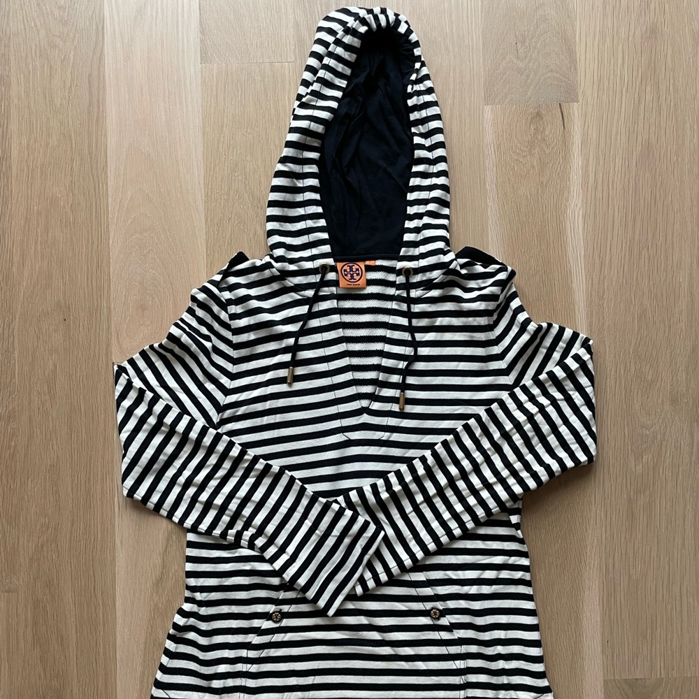 Tory Burch Nautical Stripe Hoodie